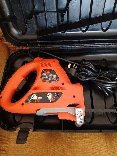 New black n Decker electric saw.