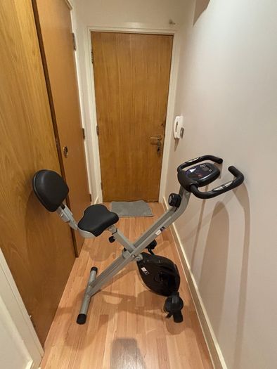 Foldable Exercise Bike with Backrest
