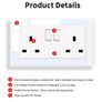 2pk double switched white sockets Image 2
