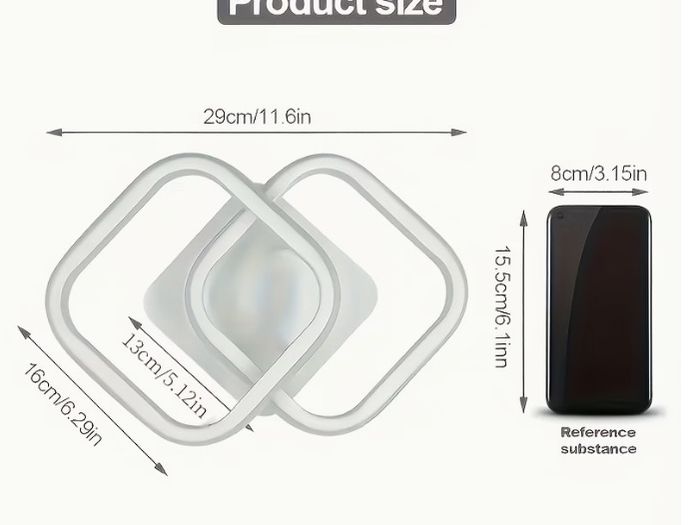 White Square Ceiling Light, Creative Lamp with Adjustable Color Temperature, Suitable for Home Lighting/commercial Lighting