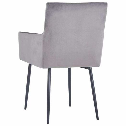 2x Dining Chairs With Armrests Grey - Free Delivery Nationwide