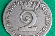 England  1760 George 2nd 2 pence maundy  Coin Very Fine condition