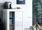 Modern Sideboard with LED lights LED Console Cabinet Living Room High Gloss Sideboard