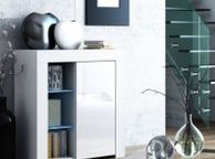main image for ad Modern Sideboard with LED lights LED Console Cabinet Living Room High Gloss Sideboard