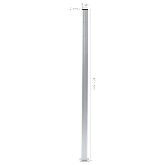 Fence Posts 3 pcs Aluminium 185 cm