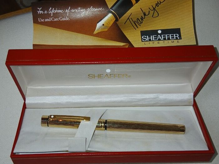 ShafferGold plated Fountains  pen with 14 kt  gold Nib   Fountain pen 100 euro