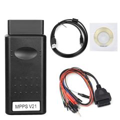 MPPS V21 Unlocked Infinite Reset High Quality Version Full Chip with Breakout Tricore Cable OBD2 ECU Chip Tuning Scanner Tool