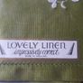 Vintage Green Linen Tray Cloth Image 2