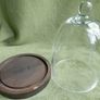 Vintage Glass Dome on Wooden Base Image 3