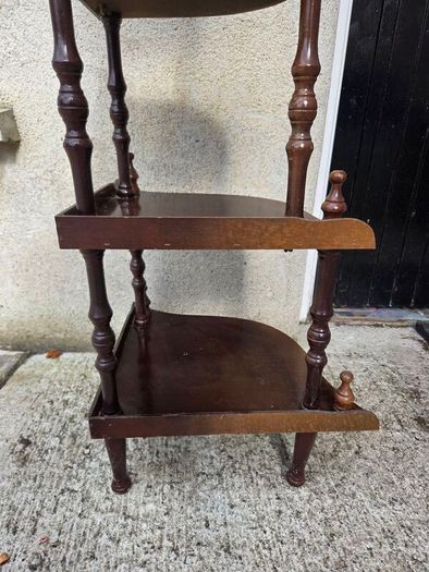 Vintage 5 Tier Wooden Corner Shelf