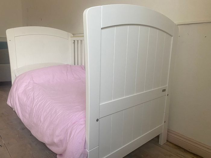 Boori Alice White Cot Bed & John Lewis Mattress