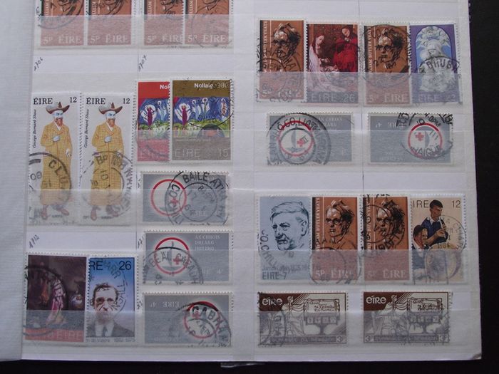 A huge collection of postal cancellations on Irish stamps