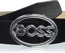 HUGO BOSS Women's Leather Belt, Apparel Belt, Black, Size 95 / M - L