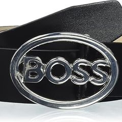 HUGO BOSS Women's Leather Belt, Apparel Belt, Black, Size 95 / M - L