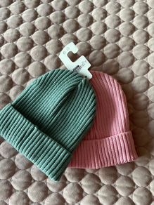 Girls Woolie Hats X 2 NEW age 9-11