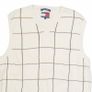 Tommy Hilfiger Mens Patterned Vest Cream Check V Neck Tight Knit Sleeveless Image 2