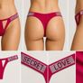 Fuchsia Secret Love Rhinestone Brazilian Briefs Image 2