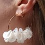 Mignonne Gavigan Gold With Pearl Mini Lolita Hoops Image 7