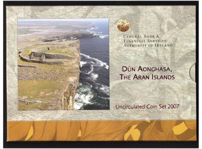 2007 Ireland Central Bank Uncirculated Coin Set Dun Aonghasa, The Aran Islands. Ideal Birthday Gift.
