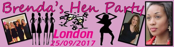 Personalised Hen Party Banner Poster with photos
