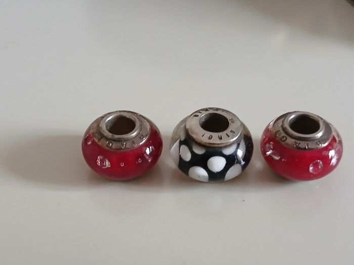 3 Genuine Biagi Murano Charm Beads