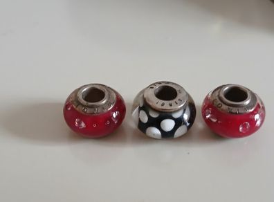 3 Genuine Biagi Murano Charm Beads
