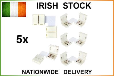 RGB LED Strip Light Connectors L Shape Adapters 4pin NO Soldering