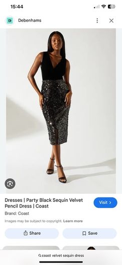 Coast velvet and sequin  dress