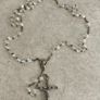 Vintage Boxed Rosary Bead Necklace - Crystal Rosary Beads - Catholic Prayer Beads - Mid Century Image 4