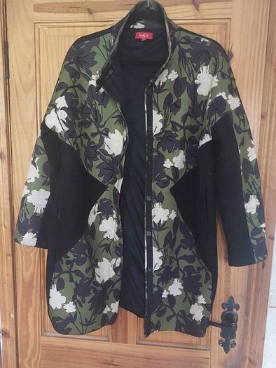 Derhy green and black coat (free post)