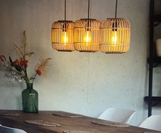 Rattan Pendant 3 Light