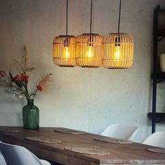 Rattan Pendant 3 Light