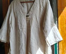 light beige linen tunic top. beautiful quality.