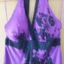 Oasis purple& black halter neck dress Image 4