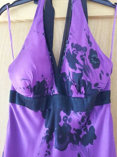 Oasis purple& black halter neck dress