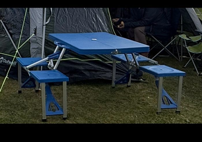 outdoor chair and table