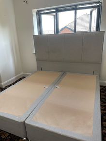 super king grey bed frame