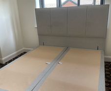 super king grey bed frame