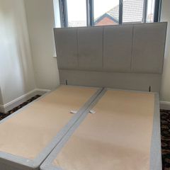 super king grey bed frame