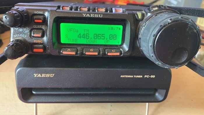 Yaesu FT 857D and Yaesu FC 50
