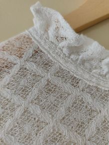 Sezane Gabbie lace blouse in ivory