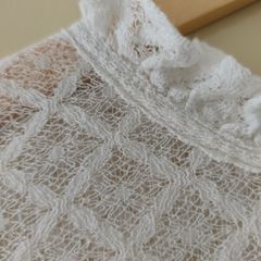 Sezane Gabbie lace blouse in ivory