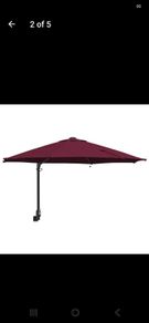 Wall Mounted Solar Powered Green Parasol