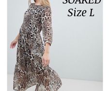 Leopard print dress size L
