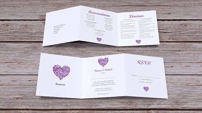 Heart Wedding Invites