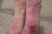 unusual fluffy boots
