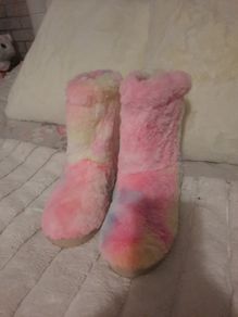 unusual fluffy boots