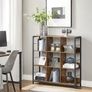 3 Tier Bookcase Shelving Unit with 9 Compartments for Living Room Bedroom Study Kitchen 30 x 100 x 103.1 cm Image 9