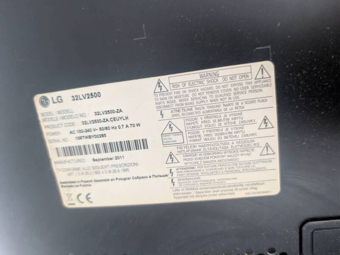 Lg 32" Hd Led Tv - Multiple Hdmi/usb/scart, Excellent Condition