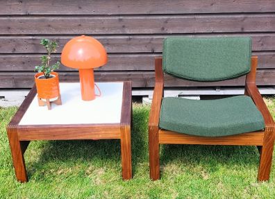 Mid Century Vintage Crannac Bunbeg Chair & Coffee Table
